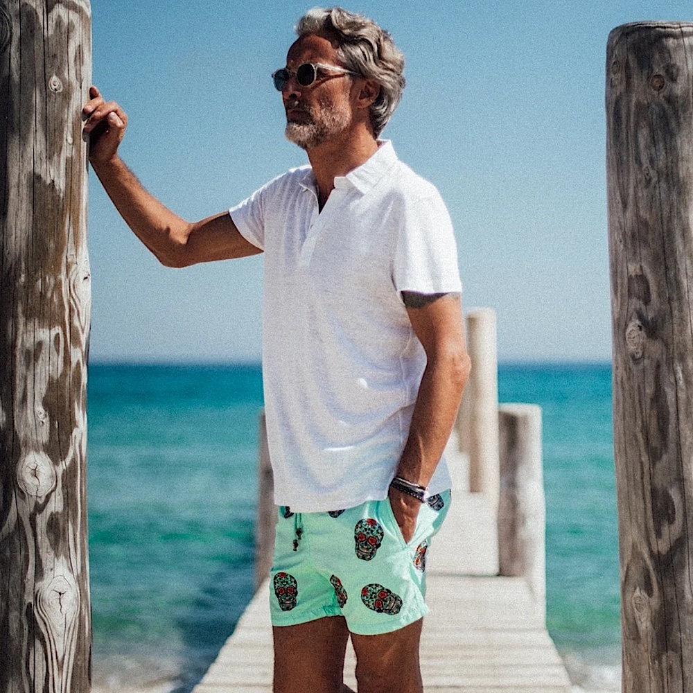 Les Canebres men’s Skull Print Swim Shorts